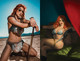 RED SONJA NOIR: THE PLUNDER AND THE PRINCESS #1 PREMIERE VARIANT EDITION BUNDLE INCLUDING BOTH QUALIFYING INCENTIVE VARIANT COVERS INCLUDES 25 COPIES OF THE OPEN ORDER COVERS