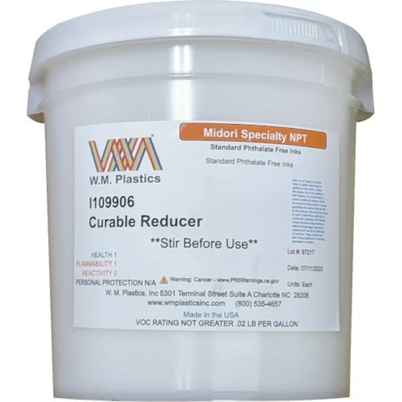 WM Plastics I10-9906 Curable Reducer Gallon