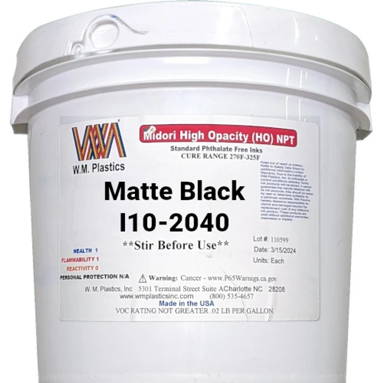 WM Plastics Matte Black I10-2040