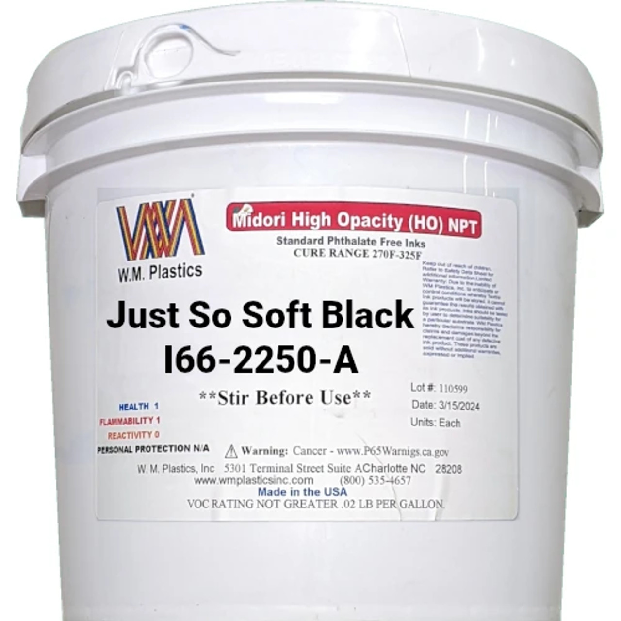 WM Plastics Just So Soft Black I66-2250-A