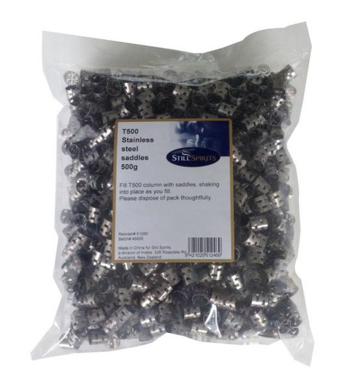 	 Still SpiritsT500 Stainless Steel Saddles 500g Item Code 51095