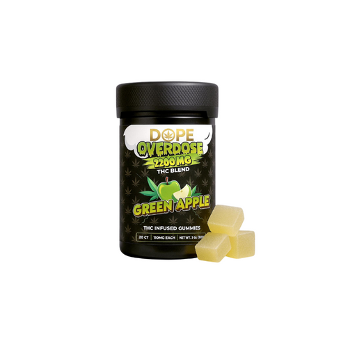 Green Apple THC Gummies – Overdose 2200mg THC Blend png Green Apple THC Gummies – Overdose 2200mg THC Blend png