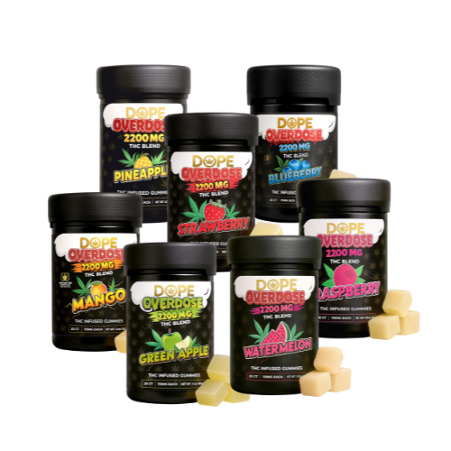 THC Gummies Bundle - Overdose Pack of 7 Jars png THC Gummies Bundle - Overdose Pack of 7 Jars png