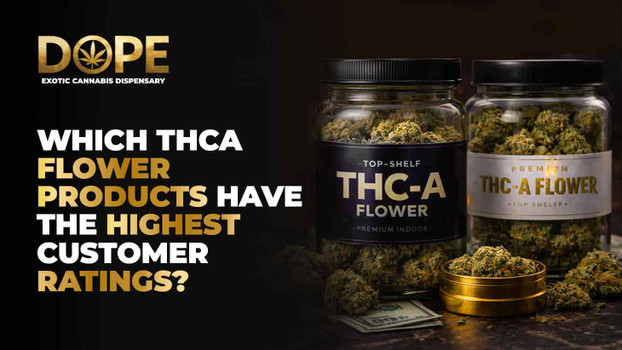 Which THCA flower products have the highest customer ratings?