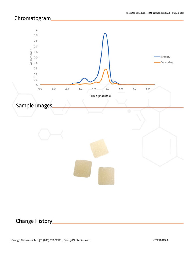 COA of Raspberry THC Gummies page 2
