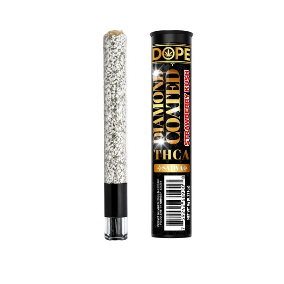 2G THCA Diamond Coated Preroll – Strawberry Kush - Glass Tip