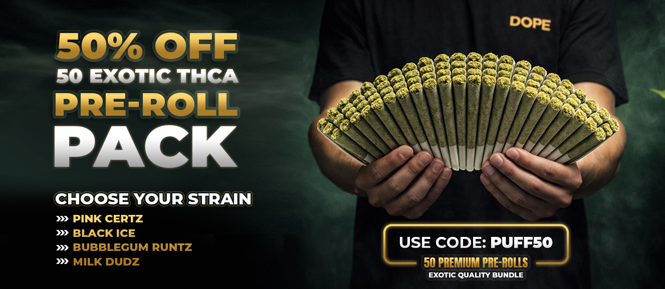 50% OFF ON PRE ROLLS