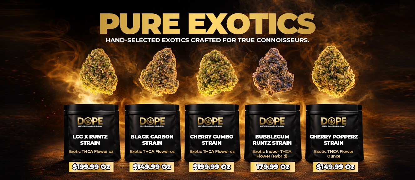 Exotic THCA Pre rolls 50 pack - the Dopest Pre Rolls