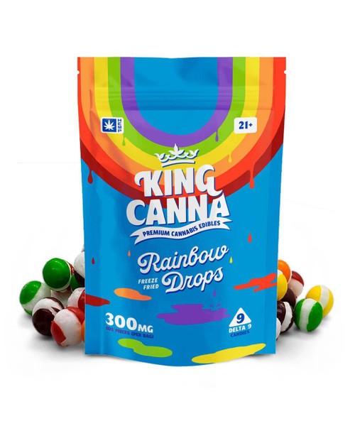 King Canna | Freeze Fried | Rainbow Drops | Delta 9 | 300mg | 100ct