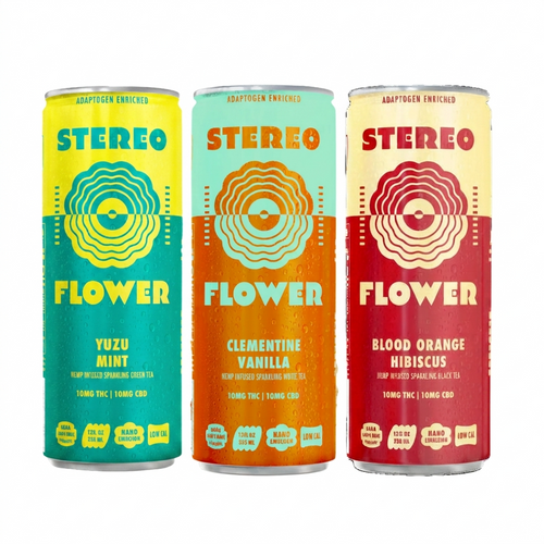 Stereo Flower | Hemp-Infused | Sparkling Tea | 10mg THC + 10mg CBD