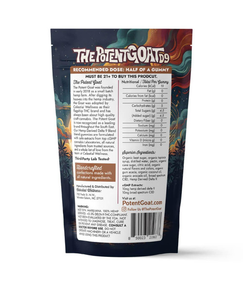 The Potent Goat | Gummies | Delta-9 | 1:1 | 300mg | 15ct