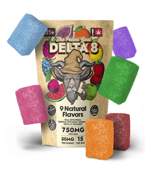 The Potent Goat Delta 8 Gummies (40MG Delta 8 THC | 10MG CBD)