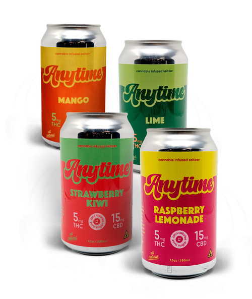 Anytime Seltzer | Infused Beverage | 5mg THC + 15mg CBD