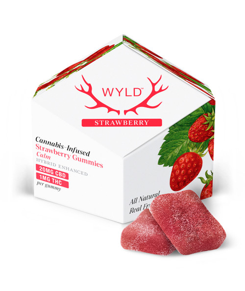 WYLD Hemp| 100mg THC : CBD Calm StrawberryGummies in a 10 Count