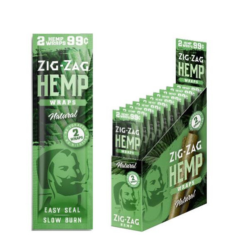 Zig Zag | Hemp Wraps | 25ct | Natural | 2pk
