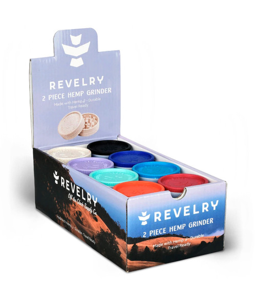 Revelry Hemp Grinder Display Case Box in Assorted Colors