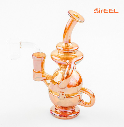 SirEEL | 7" Iridized 2x Incycler Fab-Egg Shower Rig with Banger | Assorted Colors