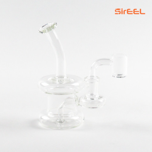 SirEEL | 6" Bent Neck Clear Hanger Rig w/ Banger
