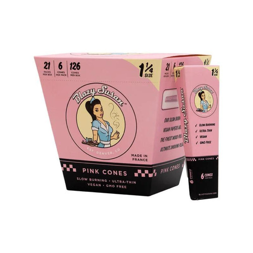 Blazy Susan | 6ct Pink Cones | 1 1/4 | 21pk