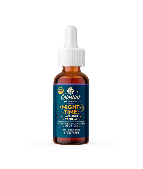 Celestial Wellness | Night Time | Tincture | Broad Spectrum | CBD + CBN | 1200mg | Lavender Vanilla