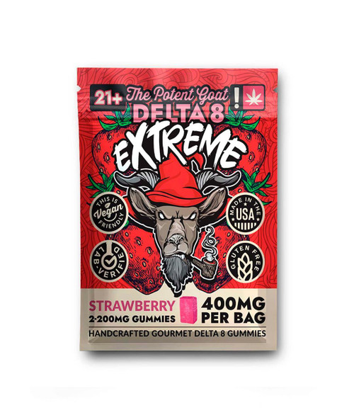The Potent Goat | Gummies | Delta-8 Extreme | 2pk | Strawberry