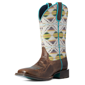 Ariat Womens Pendleton Circuit Savanna Amber Brown/ Falcon Cove
