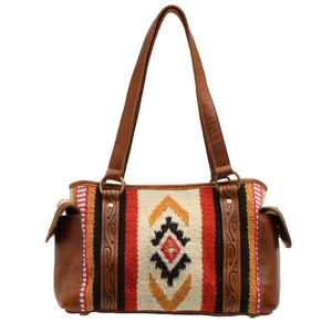 ARIAT WOOL BLANKET SATCHEL BAG MULTICOLOUR