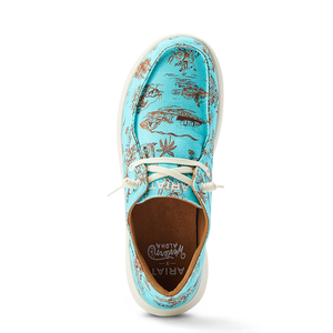 ARIAT WMNS HILO IN WESTERN ALOHA TURQUOISE PANIOLO PRINT