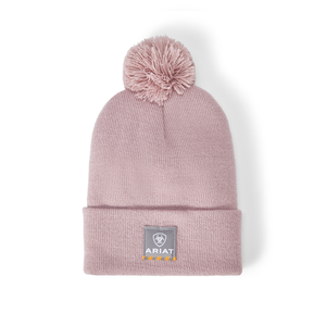 ARIAT WMS REBAR POM BEANIE LIGHT ORCHID