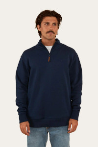 RINGERS WESTERN STRAND MENS 1/4 ZIP CREW - NAVY