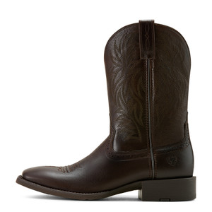 ARIAT MNS SPORTS WESTERN WIDE SQUARE TOE- BURNISHED CHOCOLATE