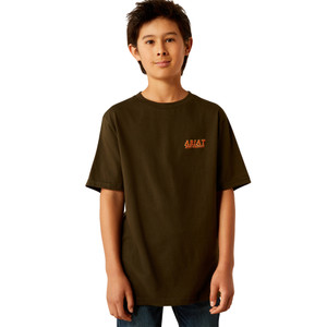 ARIAT BYS ARMADILLO ON A HALF SHELL SS TEE - DARK OLIVE