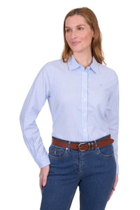 THOMAS COOK WMNS LAURA LS SHIRT- BLUE/WHITE