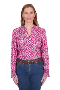 THOMAS COOK WMNS RUBY LS BLOUSE - HOT PINK