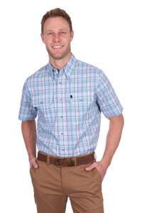 MENS MATT 2PKT SS SHIRT IN NAVY/MULTI