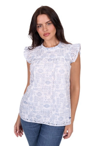 WMNS HARLOW SL BLOUSE IN BLUE