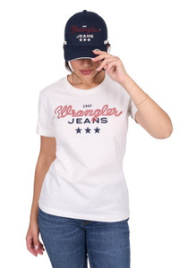 WRANGLER WMNS PIPER SS TEE - CREAM