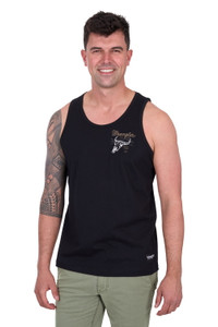 MENS DAMON SINGLET IN BLACK