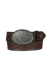 DREW BELT IN DARK TAN