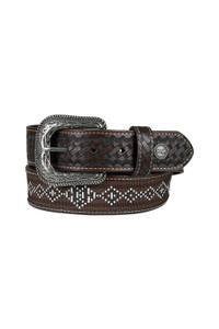 BRAYSON BELT  IN DARK TAN