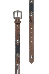 PURE WESTERN KIDS JAYSON BELT- TAN BLACK