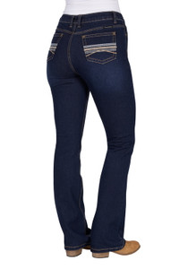 PURE WESTERN WMNS IDA HI RISE BCUT JEAN- MIDNIGHT