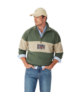 R.M.Williams Heritage 1/4 Zip Sweatshirt Spruce Green