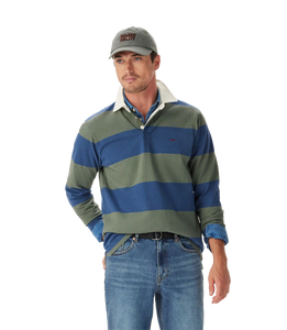R.M.Williams Jones Stripe Rugby Ensign Blue