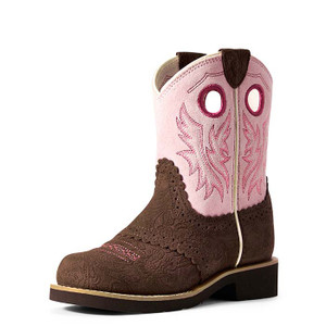 Ariat Kids' Pink Floral Outrider Boots