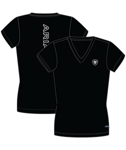 ARIAT WOMENS BV LOGO SS TEE - BLACK