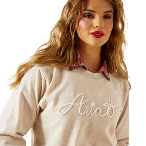 ARIAT WMS ESSENTIAL CREW SWEATSHIRT- OATMEAL