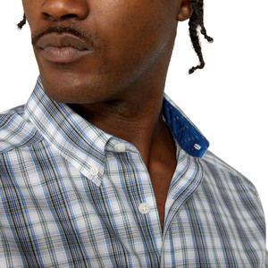 ARIAT MNS WRINKLE FREE CODY FITTED LS SHIRT- WHITE