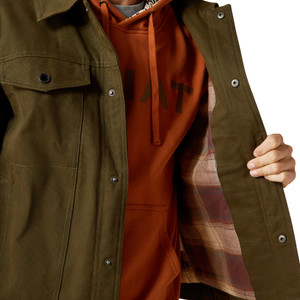 ARIAT MNS CANVAS RANCHER JACKET- DESERT SAND KHAKI