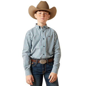 ARIAT BYS PRO SERIES TOWNES LS SHIRT DARK TEAL